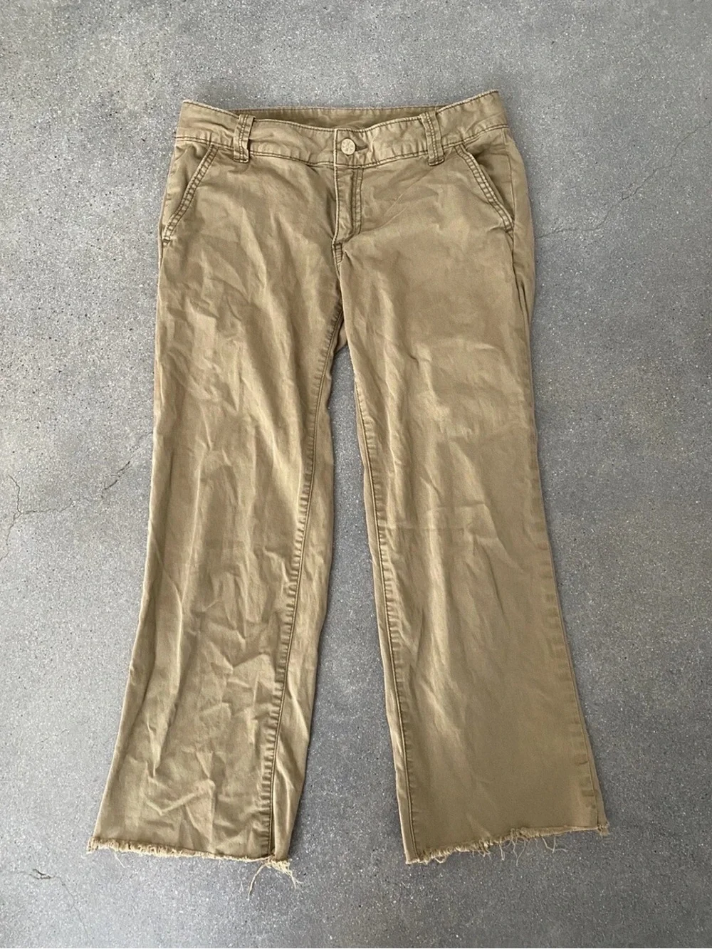 Tory Burch Tan Wide-Leg Cotton Pants